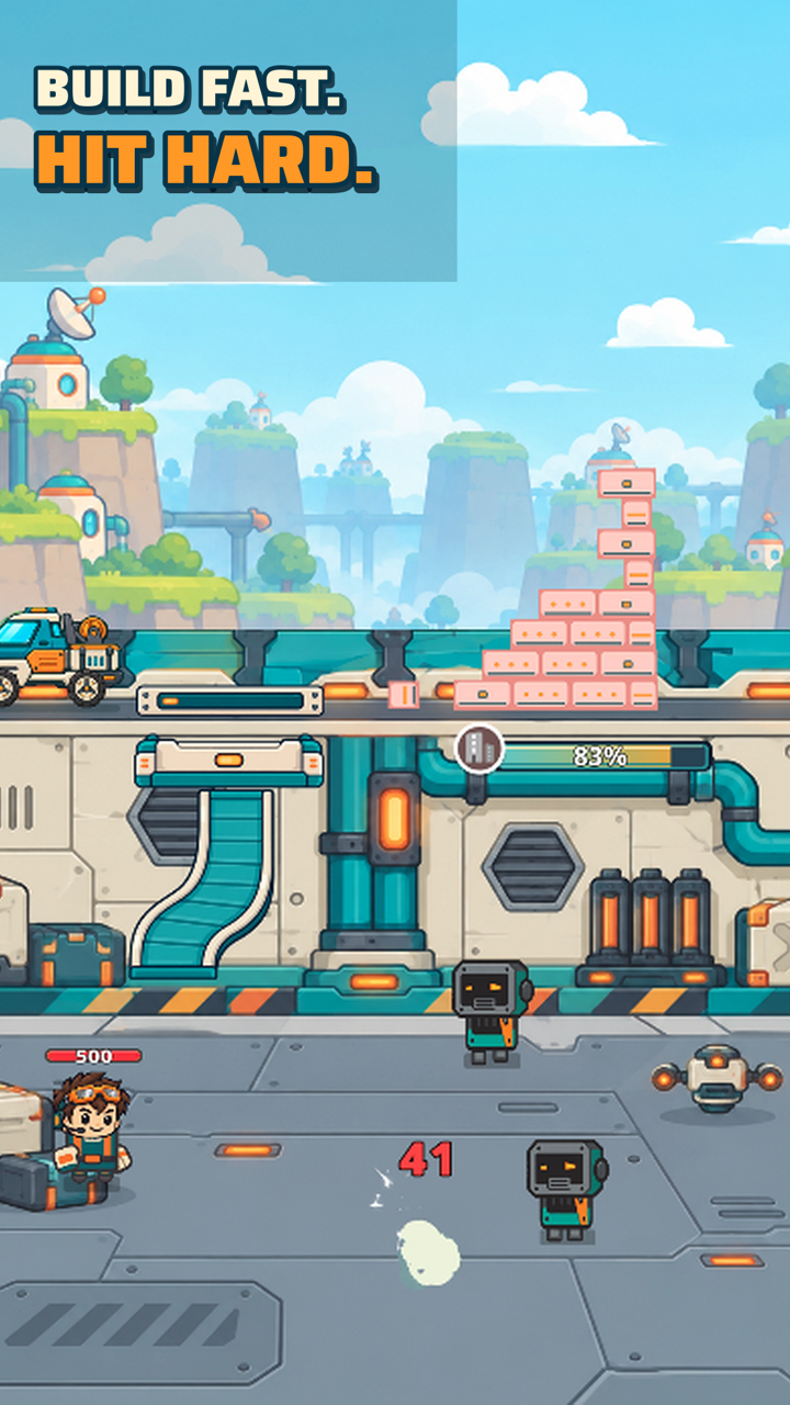 BoltStack gameplay: build fast, hit hard